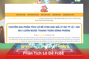 Phân tích lô đề Fc88 có xứng đáng để người chơi tin tưởng
